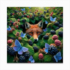 Blackberry Fox 1 Canvas Print