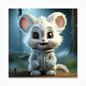 Mouse In The Woods Canvas Print