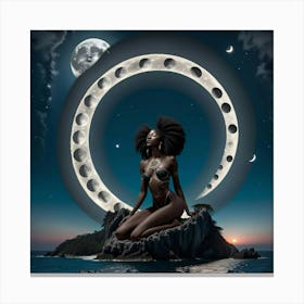 Moon Phases 2 Canvas Print