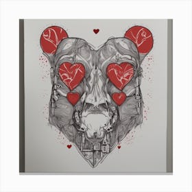 Valentine Bear Canvas Print