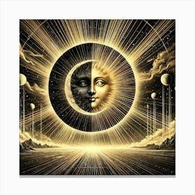 Sun And Moon 2 Canvas Print