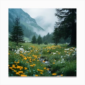 Wildflowers In The Mountains Canvas Print