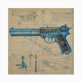 alt: Gun Blueprints Canvas Print