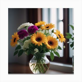 Bouquet Of Sunflowers Canvas Print