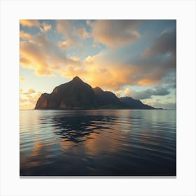 Sunset In St. Lucia 1 Canvas Print