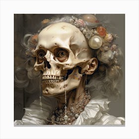 Skeleton Woman Canvas Print