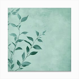 Green Leaves On A Green Background Canvas Print