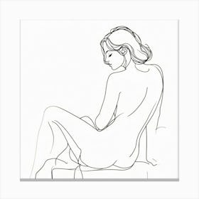 Nude Erotic Women Drawing Canvas Print