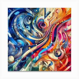 Abstract Colorful Abstract Painting Canvas Print