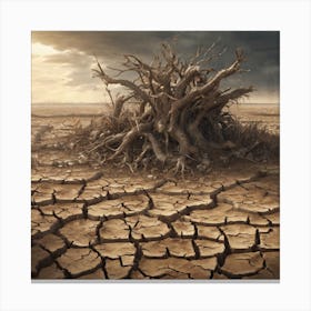 Dead Tree In The Desert Canvas Print