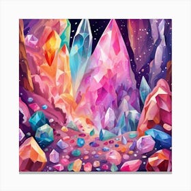 Colorful Crystals Canvas Print