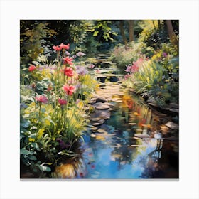 Nature's Canvas: Giverny Garden Tales Canvas Print