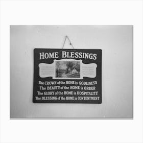 Untitled Photo, Possibly Related To Sign In J E Herbrandson S Farmhouse Near Estherville, Iowa By Russell Lee Canvas Print
