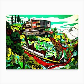 Urban Countryside - House On The Hill Canvas Print