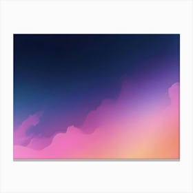 Abstract Brushstroke Background In Pink, Purple, And Orange Canvas Print