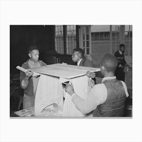 Untitled Photo, Possibly Related To In Manual Training Class, Boys Are Taught To Build Useful Articles For The Home Canvas Print