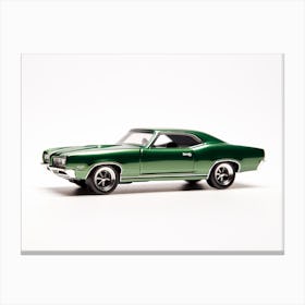 Toy Car 67 Pontiac Gto Green Canvas Print