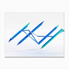 Abstract Concept Of Dynamic Arrows Representing Growth And Progression Intertwined Lines Forming A (6) Canvas Print