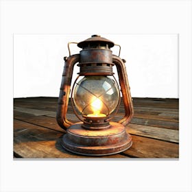 Old Rusty Lantern Canvas Print