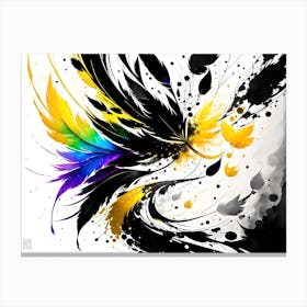 Colorful Feathers 1 Canvas Print