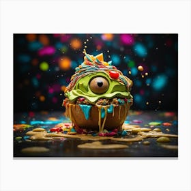 Monster Cupcake Canvas Print