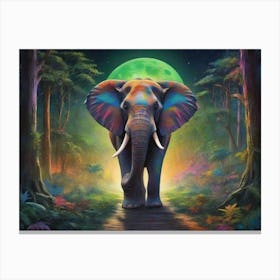 Elephant In The Forest 1 Canvas Print