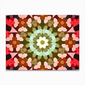 Abstract Mosaic Mandala Canvas Print