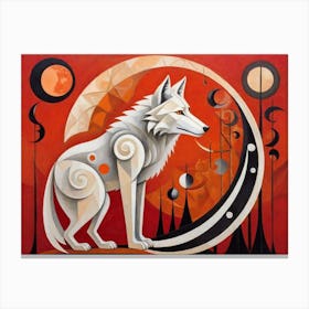 Wolf In The Moonlight 3 Canvas Print