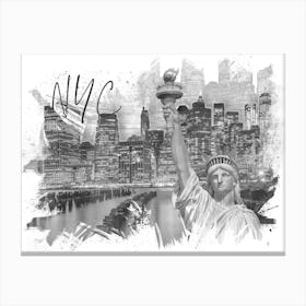 Trendy Manhattan Collage Canvas Print