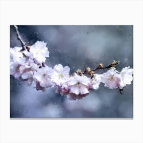 Cherry Blossoms In The Rain 2 Canvas Print