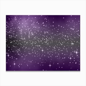 Violet Tone Shade Shining Star Background Canvas Print