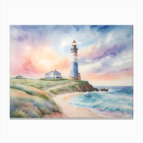 Lighthouse Painting Canvas Print