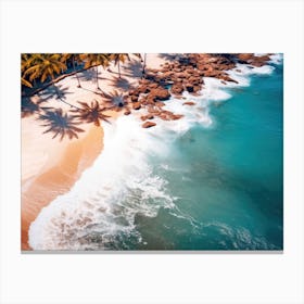 Aerial View Of A Beach 5 Canvas Print