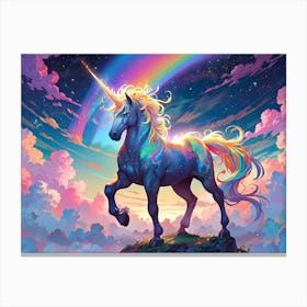 Unicorn In The Sky 14 Canvas Print