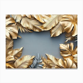 Gold Leaf Frame 1 Canvas Print