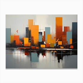 Abstract Cityscape painting 1 Canvas Print