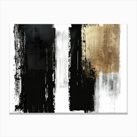 Abstract Black And Gold Canvas Art Canvas Print