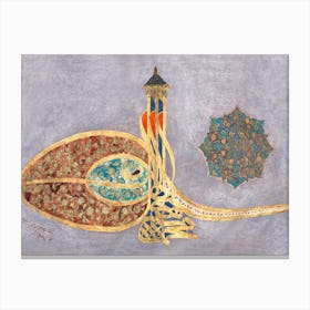 Tughra (Insignia) Of Sultan Süleiman The Magnificent Canvas Print