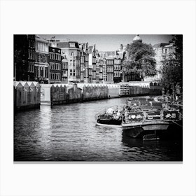 The Flowermarket On The Canals Of Amsterdam Canvas Print