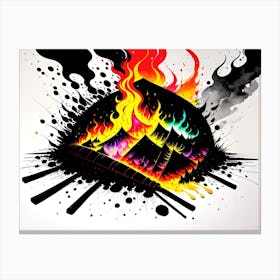 Fireplace Canvas Print