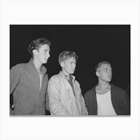 Three Boys From Los Angeles Who Are Looking For Work, San Diego, California, A Friend Told Them That They Could Mak Canvas Print