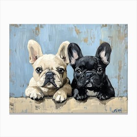 Minimal Frenchie 7 Canvas Print