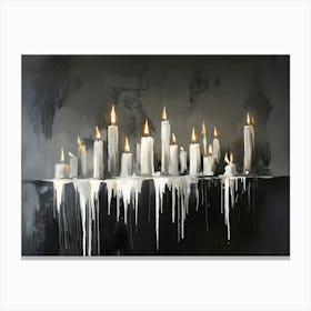 Candles In The Dark Canvas Print