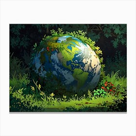 Earth In The Forest Canvas Print