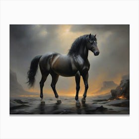 Black Horse 1 Canvas Print