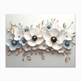 Paper Flowers Wall Art 1 Canvas Print