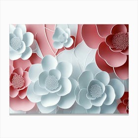 3d Circles Rendering Designative Photo illustration, 3d Flower Canvas Print