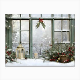 Christmas Window Canvas Print