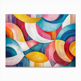 Colorful Depicting Different Colorful Shapes 2 Canvas Print