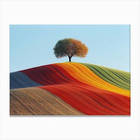 Tree On A Hill 2 Canvas Print